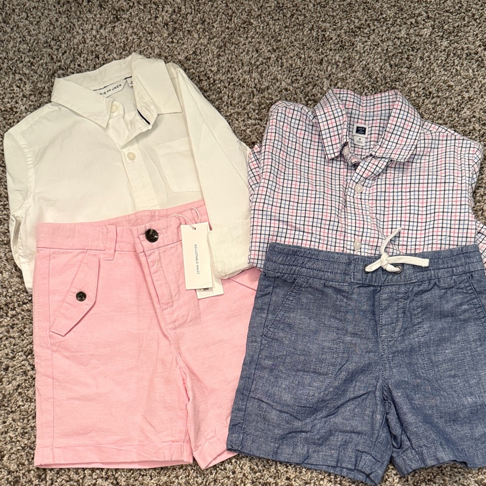 Janie and Jack Pink and Blue Kids Matching Sets